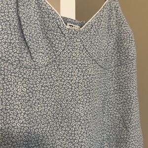 Floral Blue Women's Top